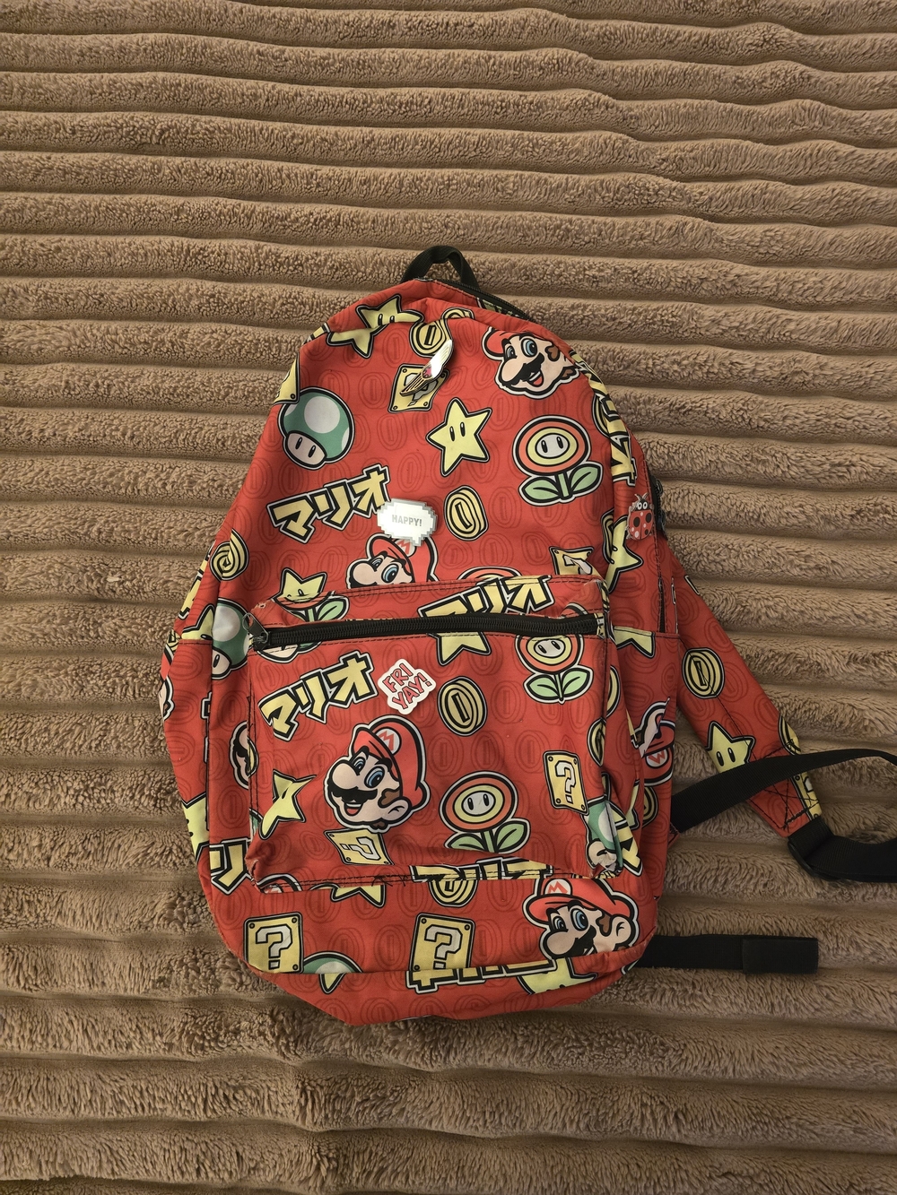 Nintendo Red Super Mario Character Print Backpack